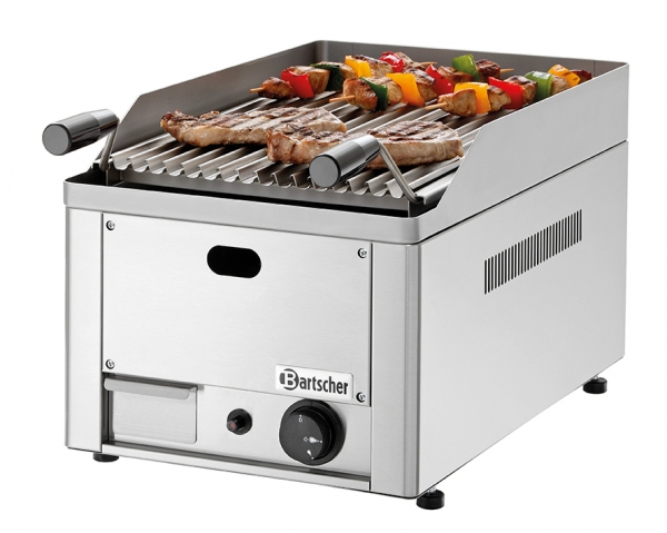 Bartscher Gas- Lavastein- Tischgrillgerät 40 mit Grillrost für Fleisch